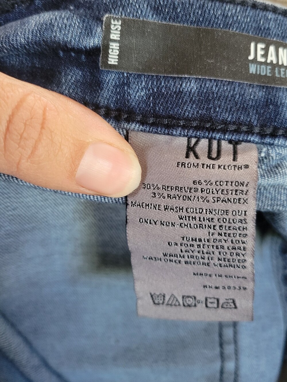 Kut From The Kloth Jean Medium Wash Wide Leg Jeans - Picture 5 of 5
